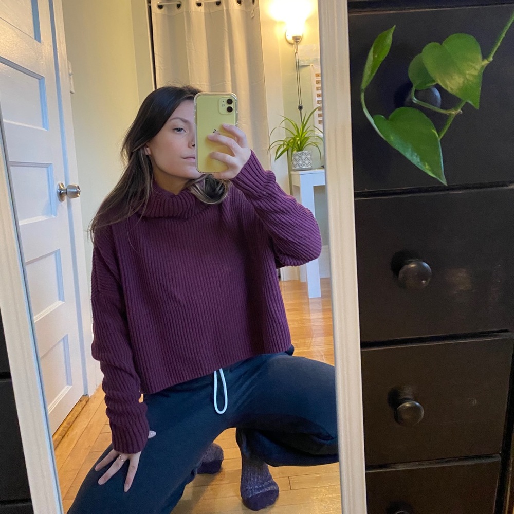 Hollister cropped turtleneck sweater